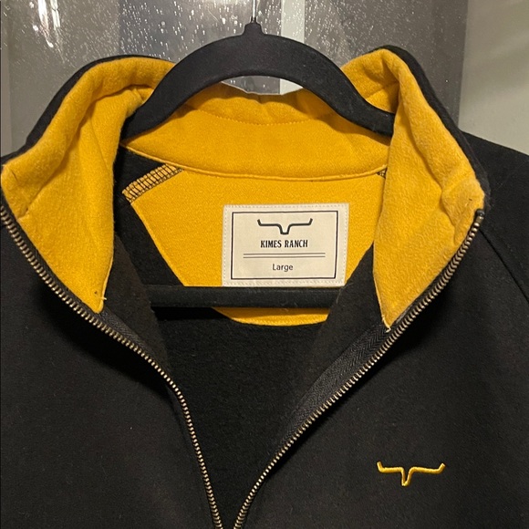 Kimes Ranch Black and Yellow Zip Up Sweater - Picture 5 of 11